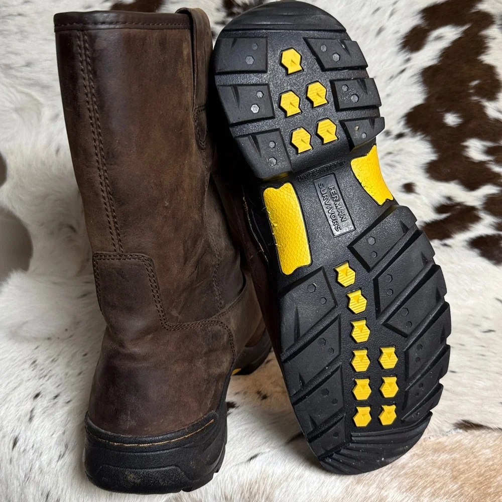 Herman Survivors Leather Waterproof Steel Toe Work Boots Men's 10‎ T1